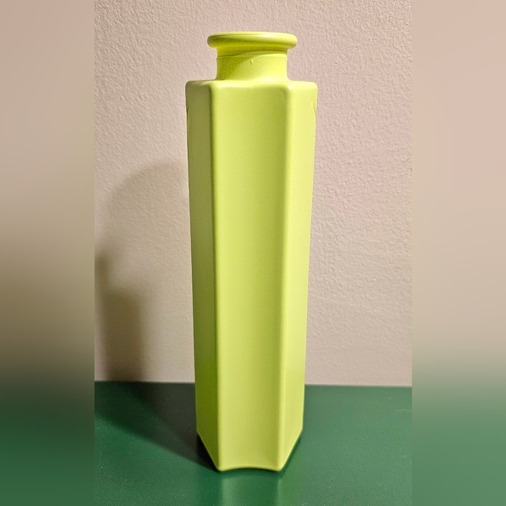Vintage IKEA Lime Green Geometric Vase